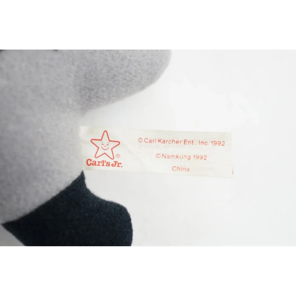 Carl's Jr. Plush Mouse Christmas Ornament Santa Hat‎ Vintage 1992 Good